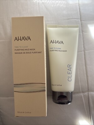 AHAVA Dead Sea Time to Clear Purifying Face Mud Mask Minerals 3.4 Fl Oz $39