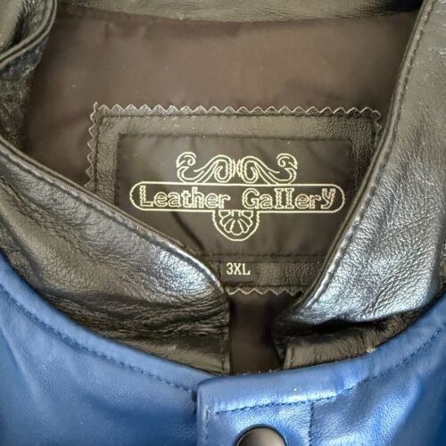 Vintage 90s Men's 3XL Leather Bomber Jacket University Of Kentucky Wildcats UK - Picture 3 of 6