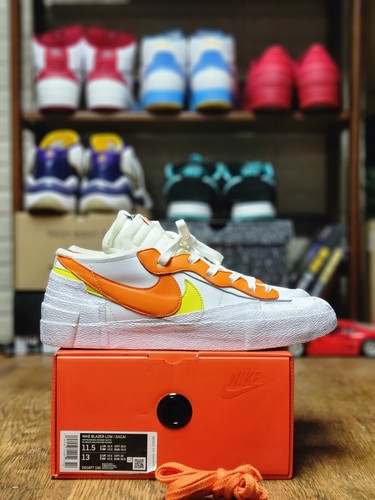 nike blazer low x sacai magma orange