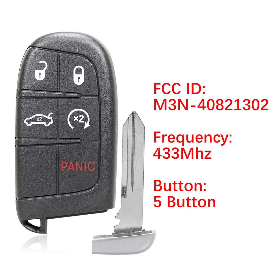 2 Repuestos para Dodge Charger 2011-2023 Mando a distancia Smart Car Llavero M3N-40821302 Foto 3 de 4