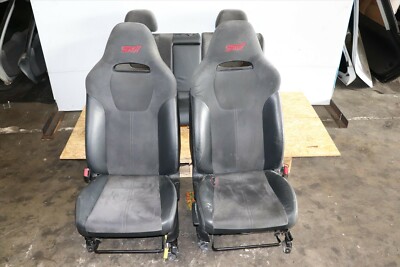 JDM 2008-2014 Subaru WRX STi GRB Genuine OEM Front & Rear SRS Seats / Rails 