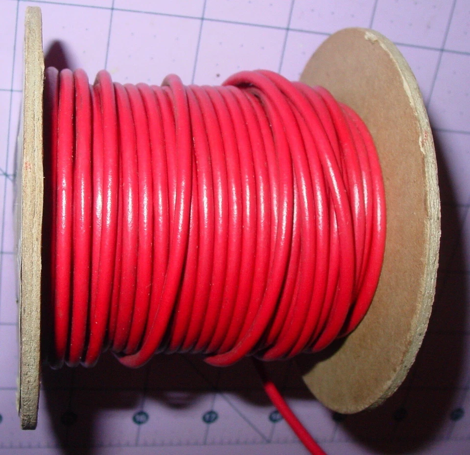 Vintage Delco Packard Low Tension Cable Red Wire 14 Gauge 952-R GM Motors USA - Image 3 of 4