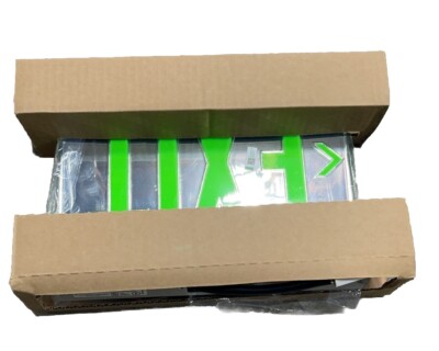  (AN) Lithonia LRP 2 GMR DA 120/277 TM LED Edge-Lit Emergency Exit Sign