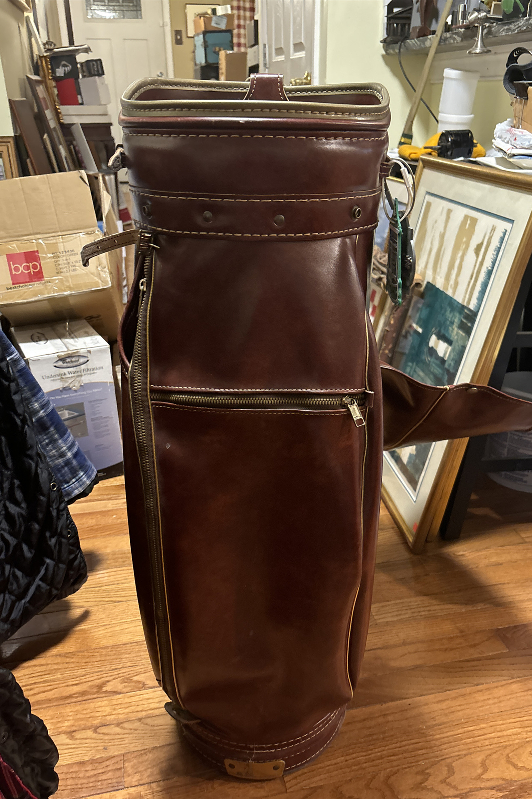 Vintage Brown Leather Austad’s Golf Bagand Cover Great Condition eBay