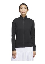  70 Adidas Women  s Ultimate365 Textured Zip Jacket- Black- Medium- New Tags