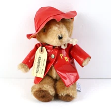 Paddington Bear Vintage 1981 Eden Toys Darkest Peru Red Rain Coat & Hat Plush