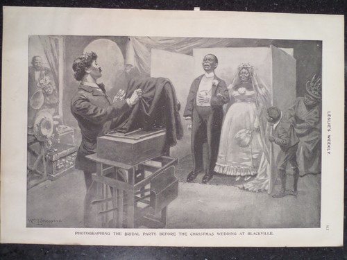 African American Bridle Party Before The Christmas Wedding 1898 Leslie's Weekly
