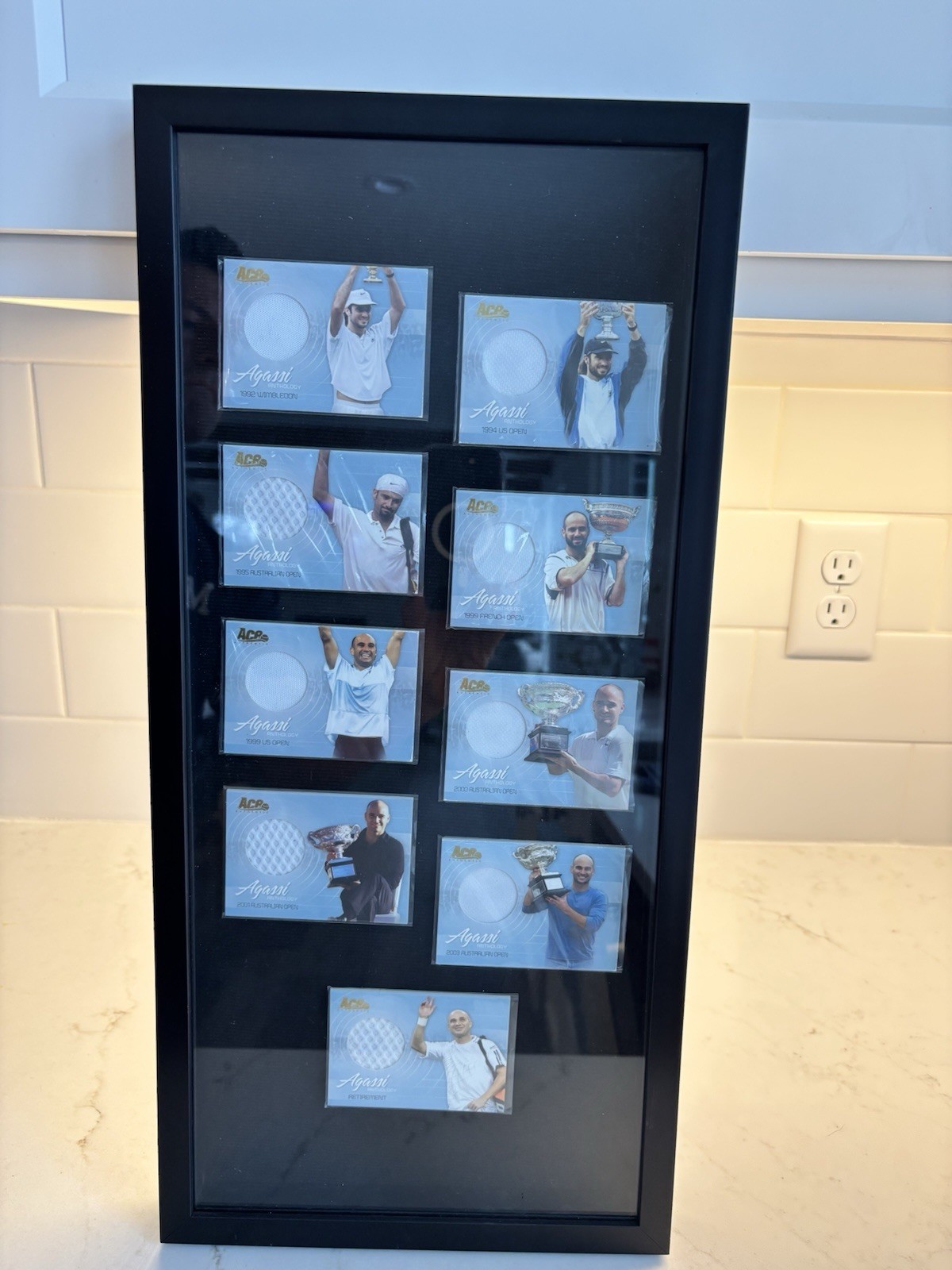 Andre Agassi Ace Authentic Card Relic Grand Slam Anthology 2006. Complete Set.
