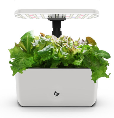 Aerogarden Harvest Lite in Cream, Soil-Free Indoor Hydroponic Garden with LED Gr
