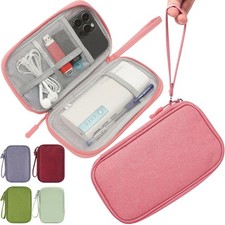 CAAORDKSO Electronic Organizer Travel Cable 7.48 x 4.5 x 1.1 inches, Pink