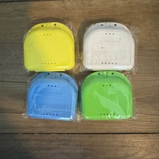 NEW 4 Retainer Denture Cases Dental Teeth Guard Holder Travel Cleaning Container