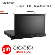 Feelworld Broadcast Director Monitor SC173-9HD-56 17.3 Inch 1RU Pull Out Rack Mo