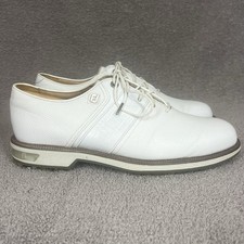 Footjoy Premiere Series Packard White Leather Men  s Spiked Golf Shoes Size 8.5 M