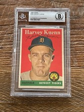 1958 Topps Harvey Kuenn (d. 1988) Signed Autographed baseball card BAS Auto