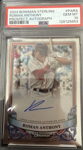 2024 Bowman Sterling Roman Anthony Prospect Autograph PSA 10 Gem Mint