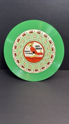 Vintage Red Raven 78 RPM Record Old MacDonald Little White Duck Green Vinyl
