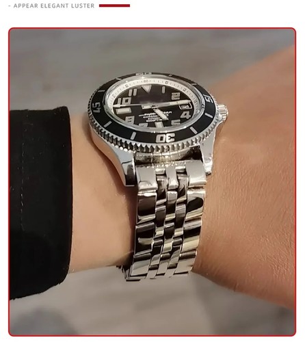 Solid Stainless Steel Watchband 20mm 22mm 24mm Bracelet Fits Breitling Watch - Picture 14 of 14
