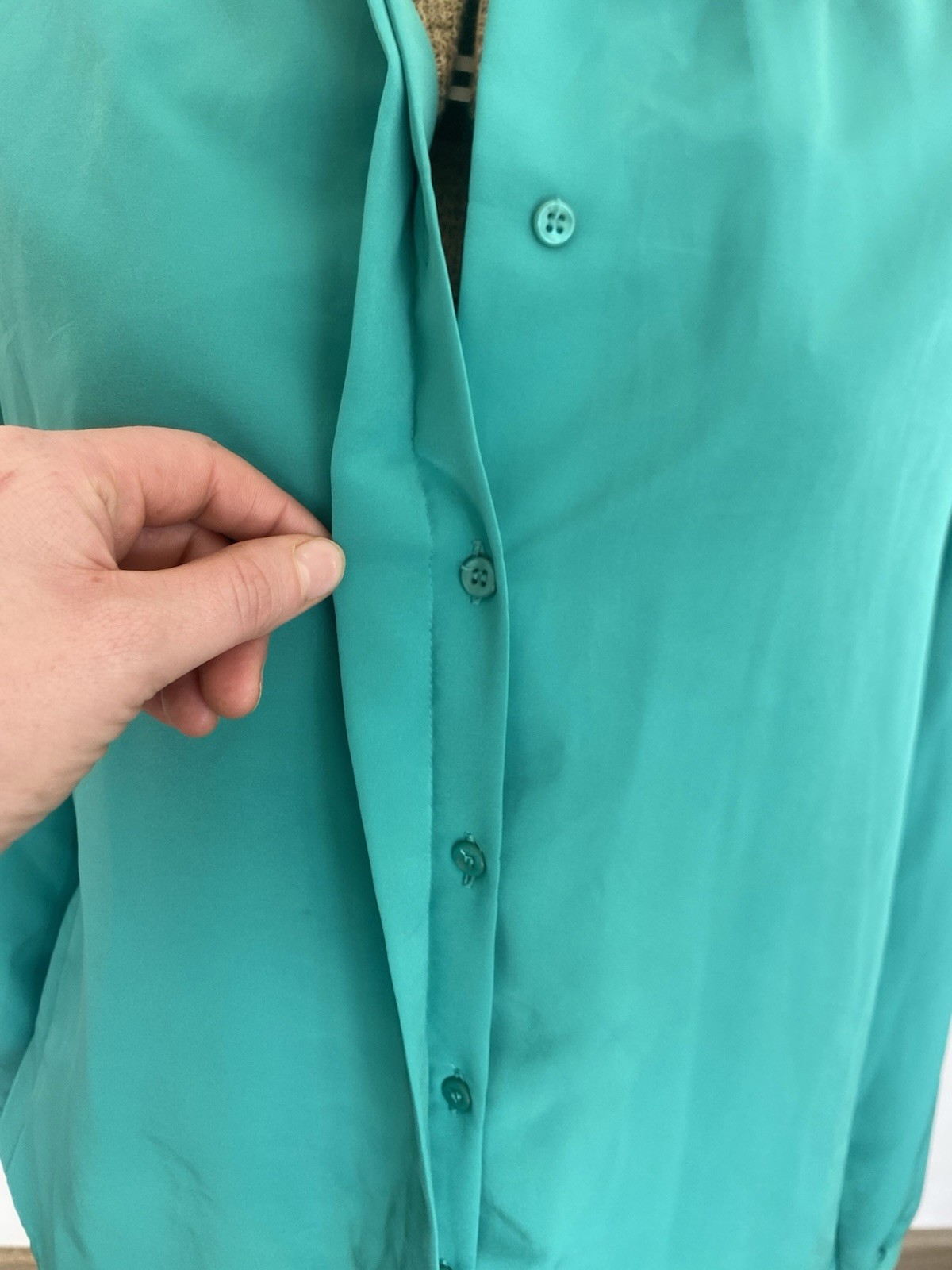 Green Pendleton Blouse, western, basic, cowgirl, - image 2