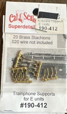 #ad Cal Scale HO Detailing Parts #190 412 Trainphone Supports for E Units Brass NIP $19.99