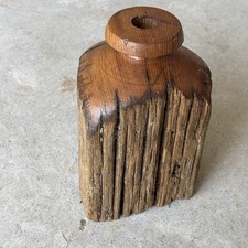 Natural Edge Wooden Bud Vase Lathe Turned Rustic Decor