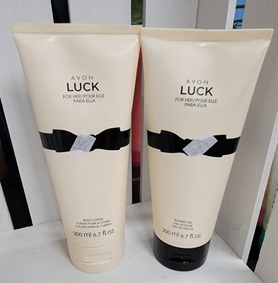 Avon LUCK for HER - Shower Gel & Body Lotion Set - (6.7 fl oz Each) - SEALED