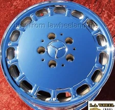 SET OF 4 CHROME 15" MERCEDES BENZ 560SL 560SEL 420SEL 300SDL OEM WHEELS 65139