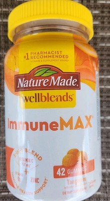 Nature Made Wellblends Immune Max 3-In-1 Vitamin C,D&Zinc Gummies 42Ct Exp 09/26