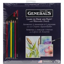 General Pencil 70GP Learn Watercolor Pencil Techniques Now! Kit-