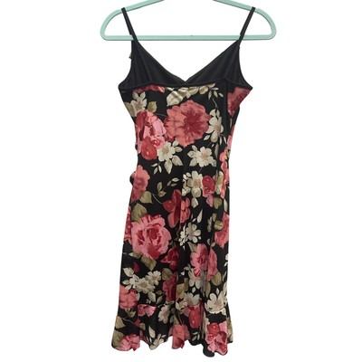 moon and stars mini dress ZAFUL Star Moon Print Tie Shoulder Mini Dress In BLACK