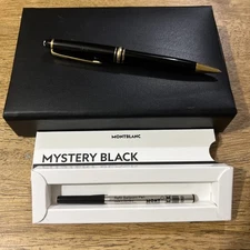 MONTBLANC Meisterstuck Gold Trim Classique Ballpoint Pen Engraved SS New Refill