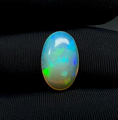 3.25 Ct, Welo Fire Ethiopian Opal Cabochon, Oval Shape Polished Opal, 14x9x5 mm