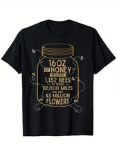 Men's Beekeeper T-Shirt - Funny Beekeeping Shirt with Honey, - Black Beekeeping