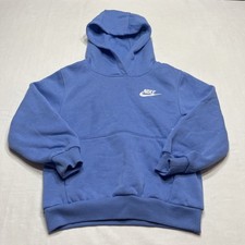 Nike Pullover Hoodie Size 4-5 Years Small Light Blue Fleece Hoodie 104-110 CM