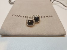 David Yurman Albion Stud Earrings with 5mm Black Onyx in Sterling Silver 925