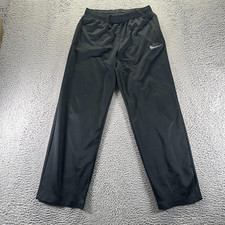 Nike Dri-Fit Pant Mens L Black Track Straight Leg Running Jogging Activewear