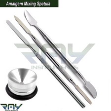4 Pcs Dental Laboratory Technician Instruments Amalgam Cement Mixing Spatula