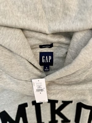 Gap x Young Miko Adult Heavyweight Grey Logo Hoodie Size SMALL NEW