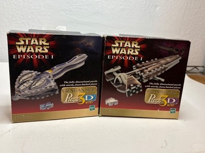 Lot of 2 Star Wars Episode I Puzz 3D Mini Puzzles Gungan Sub & Sith Infiltrator