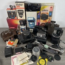 Job Lot of Camera Equipment | Flash Attachments / Filters / Cameras | Untested