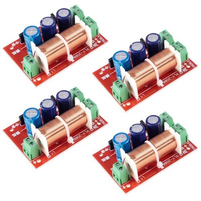 400W 2-Way Speaker Crossover Filters, Treble/Bass Audio Divider (4pcs)