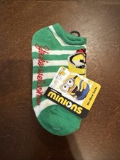 NWT Minions No Show Socks 3 Pack Shoe Size 7.5-3.5