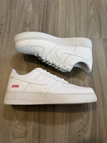 Nike Air Force 1 Low Supreme Blanc CU9225 100 06.0 Homme Taille 12 Neuf