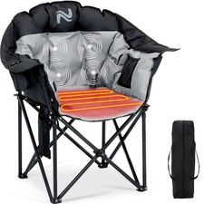 Oversized Heated Massage Camping Chair-Fully Thick Padded Heated Chair for Adult