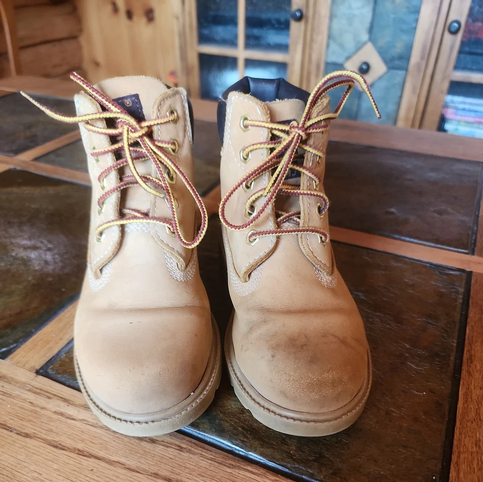 Timberland Botas Jóvenes Niños 13 Nubuck Trigo Color Impermeable 10760 A5825 Foto 2 de 4