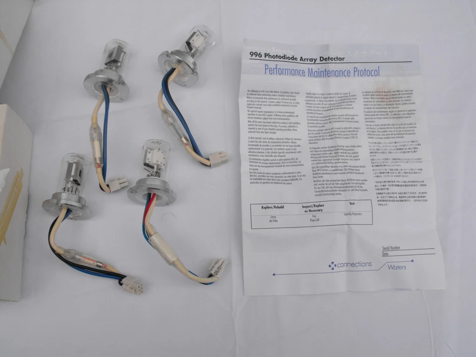 Paquete de 4 lámparas de deuterio para detectores de agua DAD/PDA Foto 2 de 4