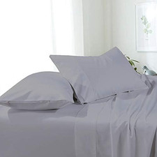 Premium California King Waterbed Sheets, 4 Piece Egyptian Cotton Attached Sheet