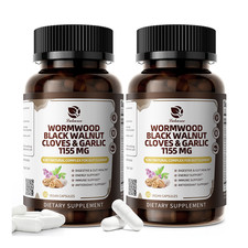 120 Pills Parasite Cleanse Tincture/Extract-Wormwood, Black Walnut Hull, Clove