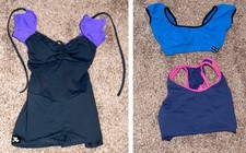 Jo Jax Youth Girls Medium 8-10 3pc lot of leotard and tops