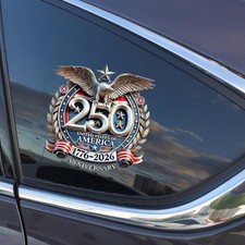 1 Sheet 250th Anniversary Car Sticker, American Eagle Badge Stickers, Patriotic