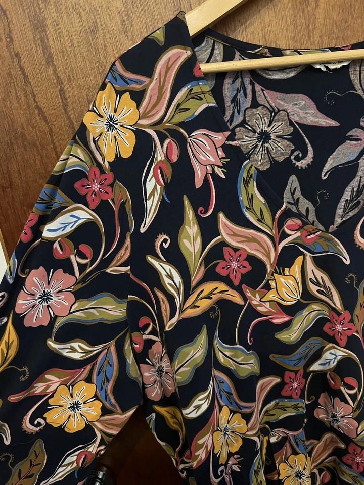 Seasalt Women's Size 26 -28 Helena Midi Dress Jersey Folky Bloom Maritime - Image 3 of 4